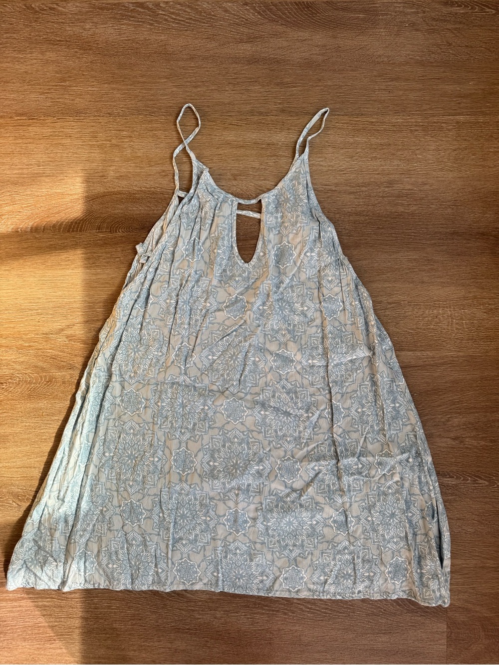 Lost in Paradise Light Blue Paisley Print Spaghetti Strap Sundress